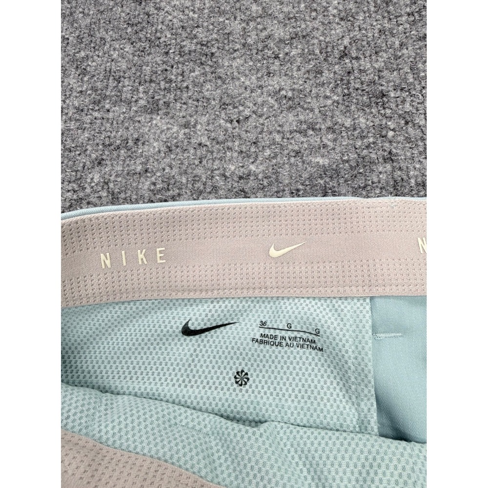 Nike Golf Shorts Mens 36 Light Blue Mint Performance Flat Front 9" - Picture 4 of 6